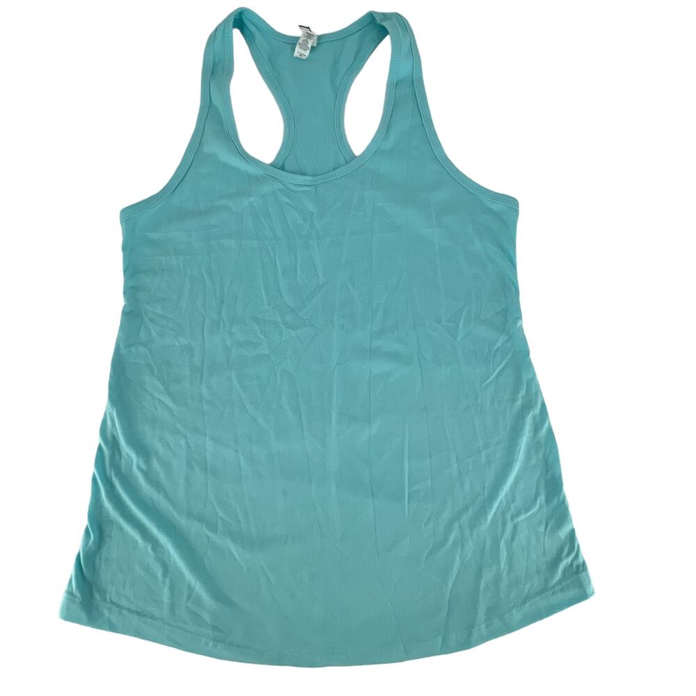 Ideal T by Next Level Ladies Racerback Tank Top Aqua Turquoise Size XL